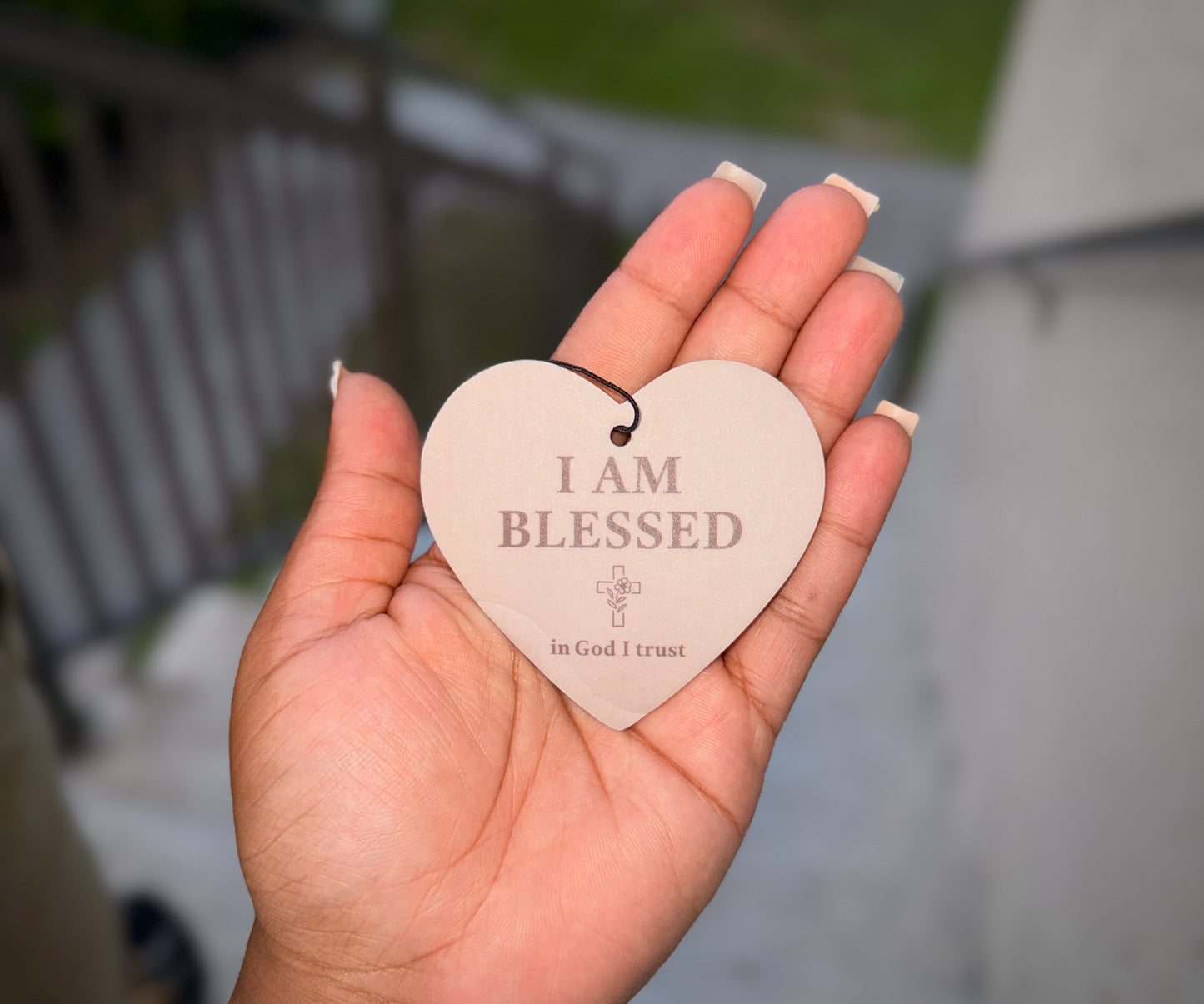 Essentials I Am Blessed Air Freshener + Keychain – Lavender Scent