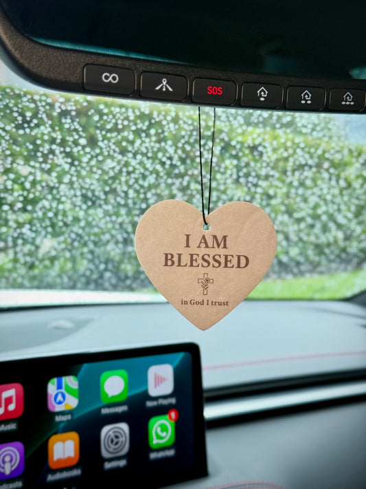 Essentials I Am Blessed Air Freshener + Keychain – Lavender Scent