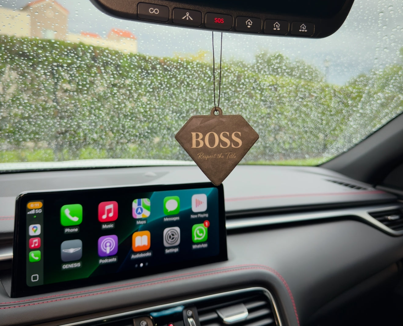 Essentials Boss Air Freshener + Keychain – Black Ice Scent