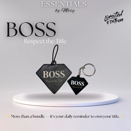 Essentials Boss Air Freshener + Keychain – Black Ice Scent