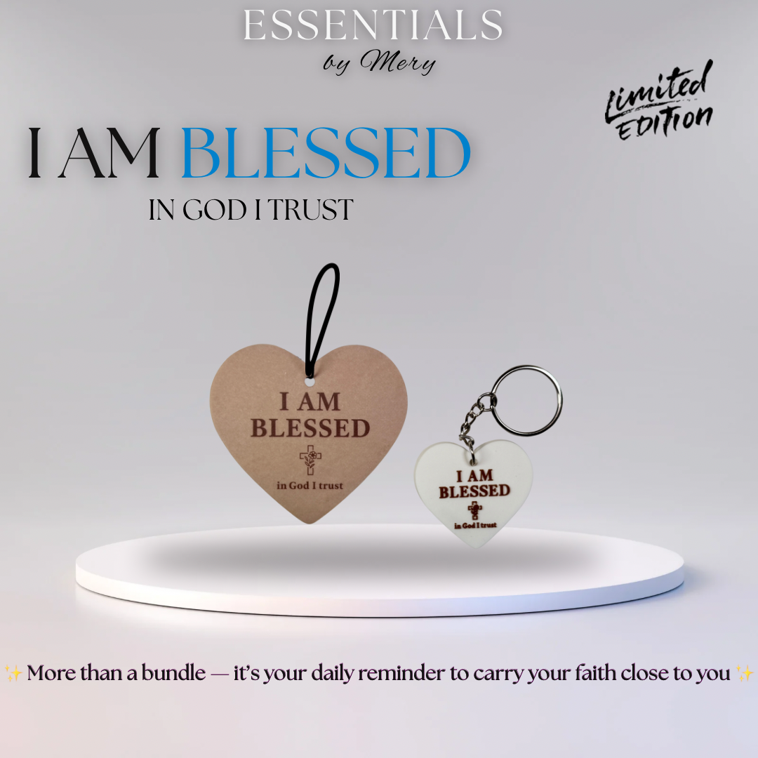 Essentials I Am Blessed Air Freshener + Keychain – Lavender Scent