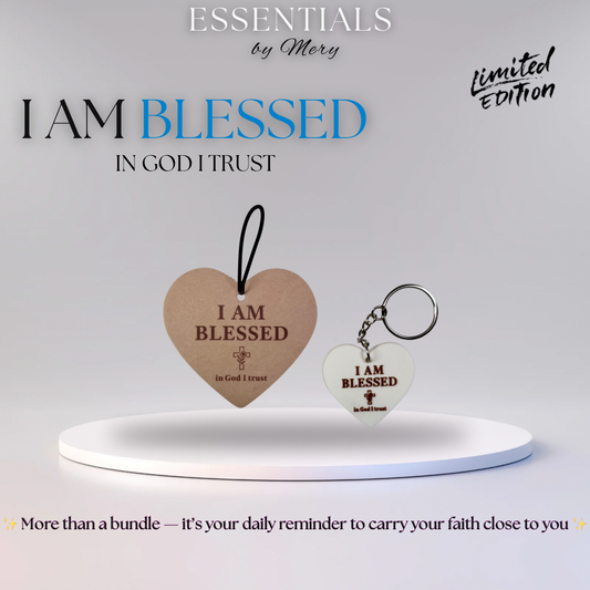 Essentials I Am Blessed Air Freshener + Keychain – Lavender Scent