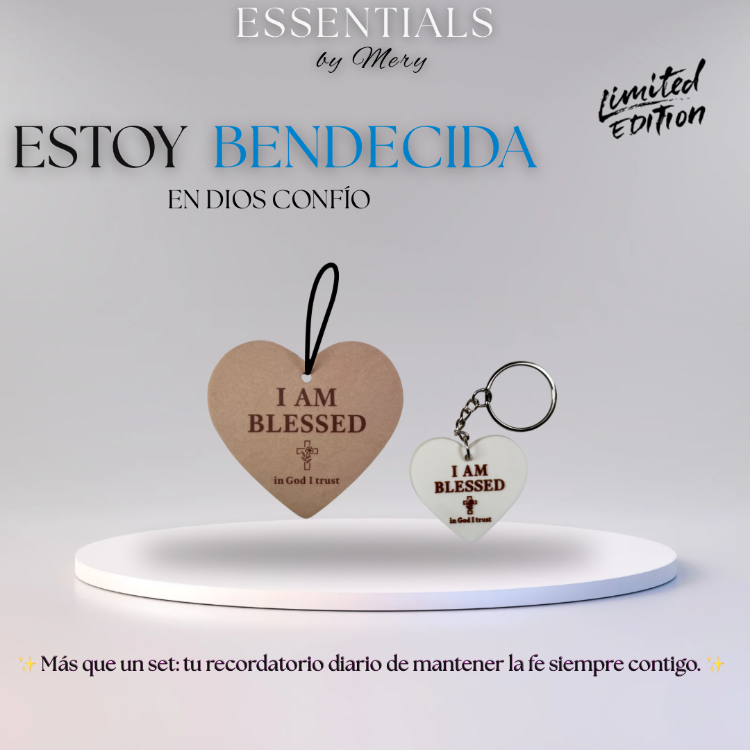 Essentials I Am Blessed Air Freshener + Keychain – Lavender Scent