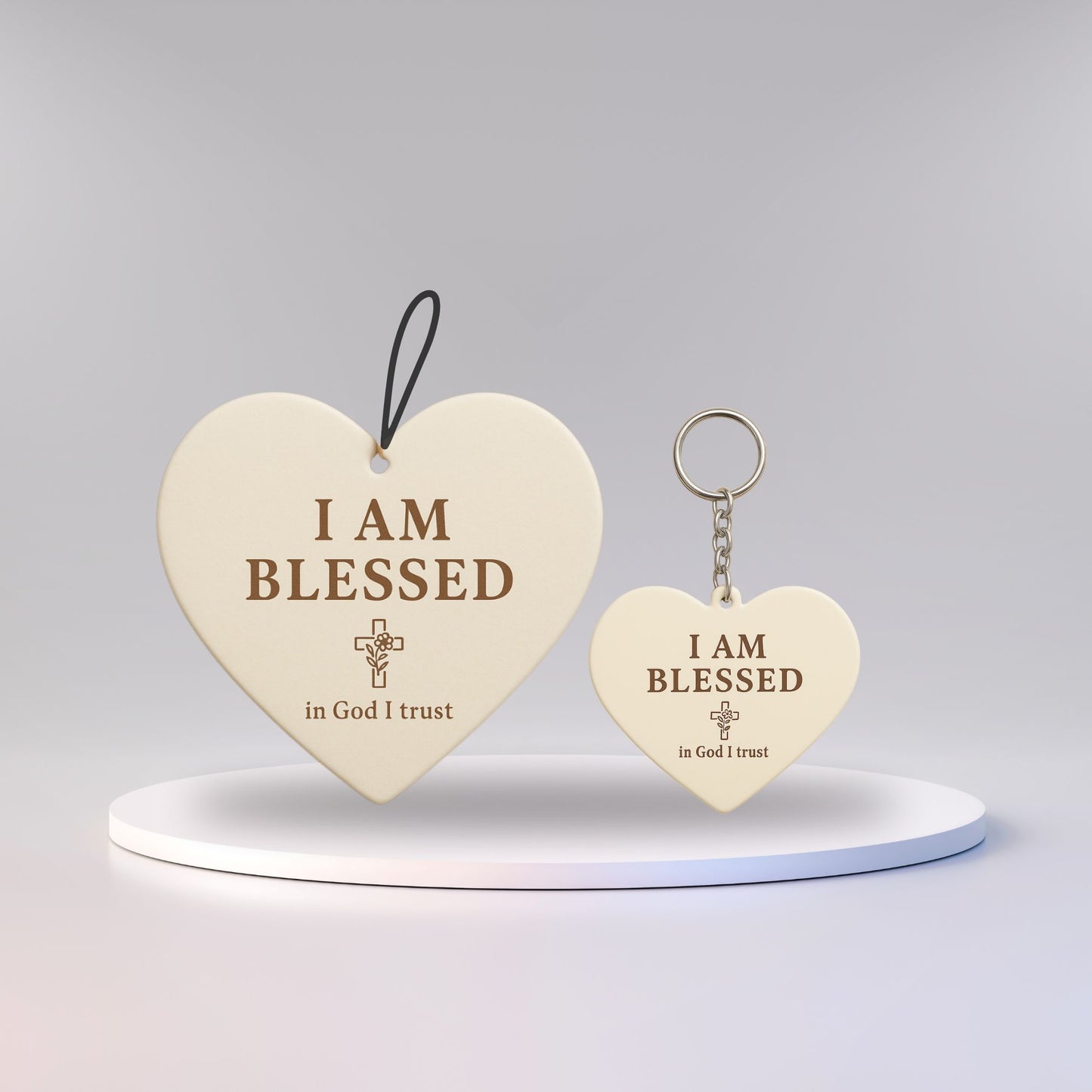 Essentials I Am Blessed Air Freshener + Keychain – Lavender Scent